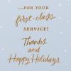 American Greetings Holiday Thank You Card for Delivery Driver or Postal Mail Carrier (First-Class Service)