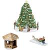 American Greetings Magic Moments Christmas Decoration (Winter House)(Christmas Tree)