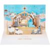 American Greetings Religious Pop Up Christmas Card, Nativity Scene (God Bless You)(Nativity Pop Up)