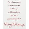 American Greetings Traditional Thank You Christmas Card for Anyone (So Grateful)(Multicolored)