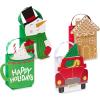 American Greetings 4 ct. Assorted Christmas Gift Card Holder Mini Treat Bags (Cocoa, Snowman, Christmas Tree, Gingerbread House)(GCH XM MINIBAG TIPON ICONS 4CT)