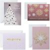 American Greetings Christmas and Holiday Cards Boxed with Envelopes, Metallic Medley (20-Count)(PINK GOLD SILVER PINWHEEL 20CT)