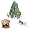 American Greetings Magic Moments Christmas Decoration (Winter House)(Christmas Tree)