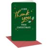 American Greetings Traditional Thank You Christmas Card for Anyone (So Grateful)(Ltg w Holly)
