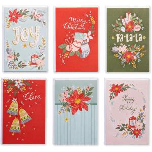 American Greetings Blank Christmas and Holiday Cards with Envelopes, Traditional Holiday Designs (48-Count)(Bulk Blank Traditional Variety Pack)