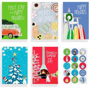 American Greetings Christmas Cards with Envelopes, Happy Holidays (15-Count)(XMAS APT2 TREND CB 15CT)