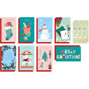 American Greetings Christmas Cards with Envelopes, Money Gift Card Holder, Holiday Bundle – Designed by Kathy Davis (16-Count)(XMAS SERVICE PROVIDERS MGCH CB 16CT)
