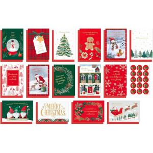 American Greetings Christmas Cards with Envelopes, Traditional Winter Designs (25-Count)(XMAS FAMILY CB 15CT)