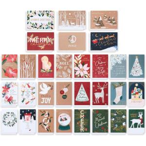 American Greetings Christmas Cards with Envelopes, Wintery Christmas Designed by Turnowsky (30-Count)(Kathy Davis XMAS 30 CT BNDL)