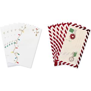 American Greetings Christmas Envelopes for Cards, Letters to Santa, Elf Notes, Letters From The North Pole (10-Count)(XMAS ENVELOPE 10 CT BNDL)