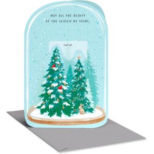 American Greetings Christmas Gift Card Holder and Money Holder Card with Envelope for Cash, Gift Cards, or Checks (You’re Amazing)(Snowglobe)