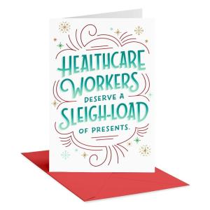 American Greetings Christmas Thank You Card for Healthcare Workers (Thanks For Everything)