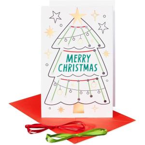 American Greetings Christmas Thank You Cards from Kid, I’m So Lucky Checklist (6-Count)(Lace Up Christmas Tree)