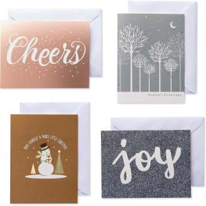 American Greetings Christmas and Holiday Cards Boxed with Envelopes, Metallic Medley (20-Count)(METALLIC MEDLEY PINWHEEL)