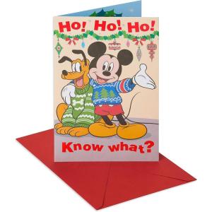 American Greetings Disney Christmas Card (All The Magic)(Mickey Mouse  Santa’s Nice List)