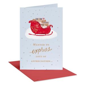 American Greetings Holiday Thank You Card for Delivery Driver or Postal Mail Carrier (First-Class Service)