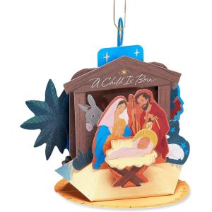 American Greetings Magic Moments Christmas Ornament Decoration (Peace on Earth)(Manger)