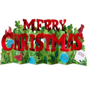 American Greetings Magic Moments Pop Up Christmas Card for Anyone (Festive Forest Critters)(Merry Christmas Accordion)