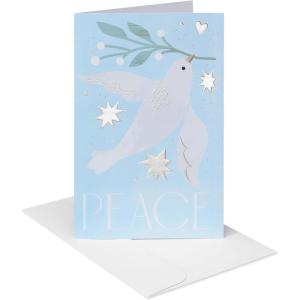 American Greetings Religious Christmas Cards Boxed with Envelopes, Year of Good Cheer (14-Count)(PREMIUM DOVE ON BLUE 14CT)