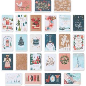 American Greetings Religious Christmas Cards with Envelopes, Traditional Designs (25-Count)(LIGHT RELIGIOUS XMAS 25 BNDL)