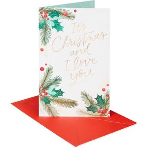 American Greetings Romantic Pop Up Christmas Card (As Simple As That)(Popup Winter Love Bird Scene)