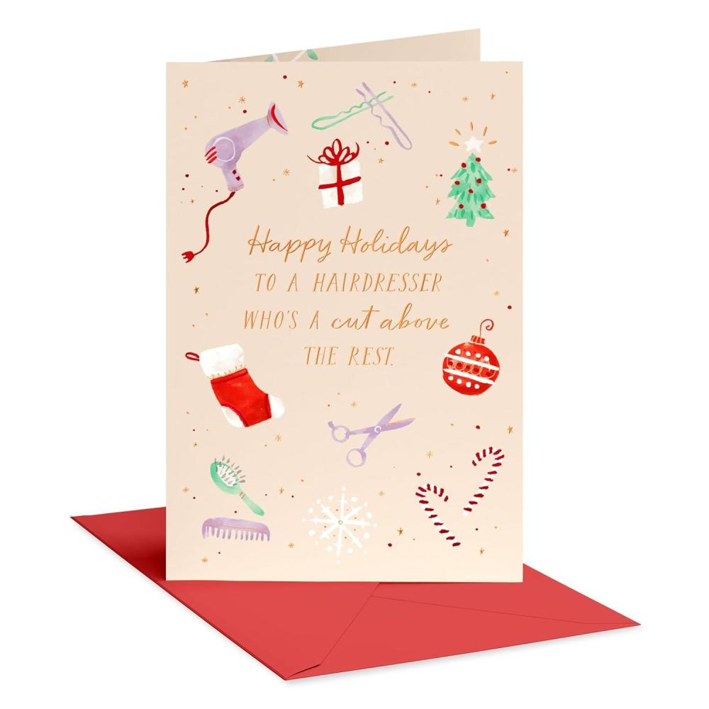 imageAmerican Greetings Christmas Thank You Card for Hairdresser Thanks For All You Do