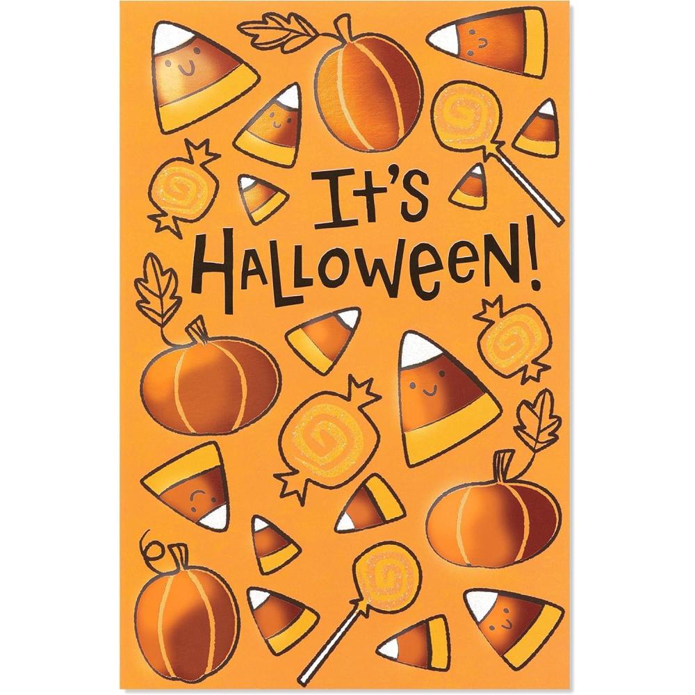 imageAmerican Greetings Halloween Cards for Kids Bag Full of Candy 6CountCandy Pattern