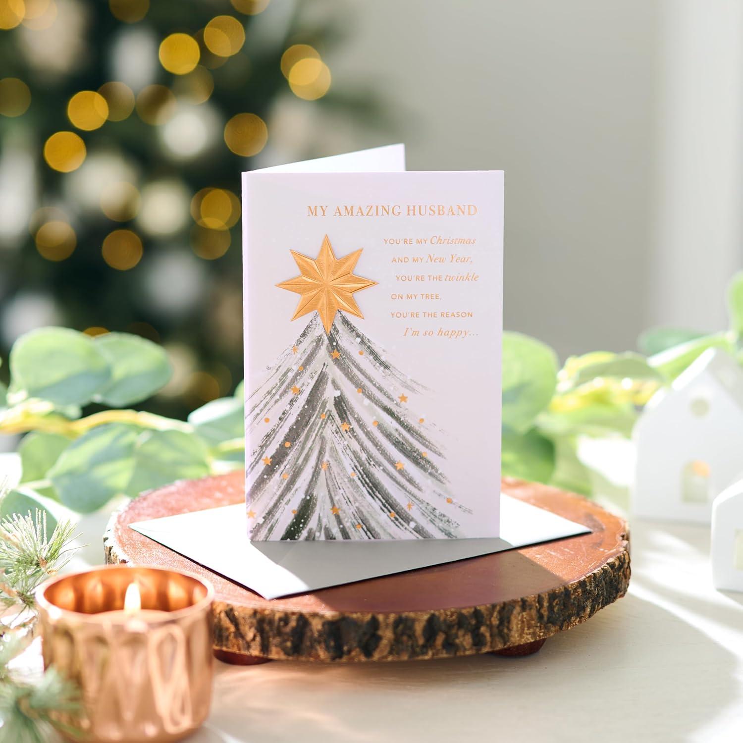 imageAmerican Greetings Christmas Card for Husband I Love YouBrushy Tree