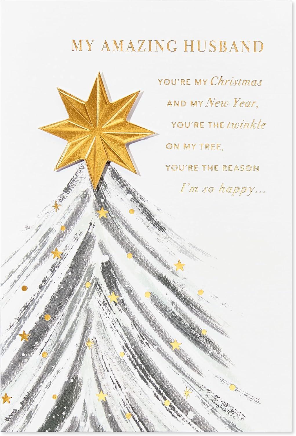 imageAmerican Greetings Christmas Card for Husband I Love YouBrushy Tree