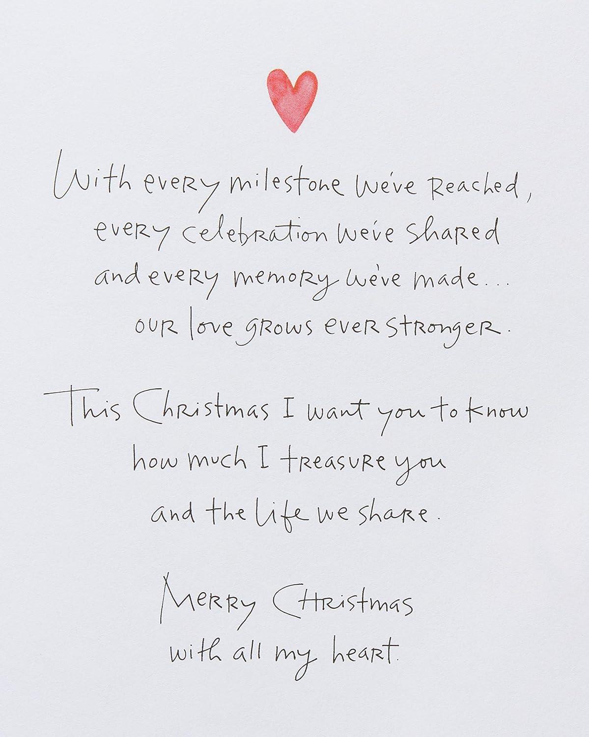 imageAmerican Greetings Christmas Card for Husband I Treasure YouChristmas Trees