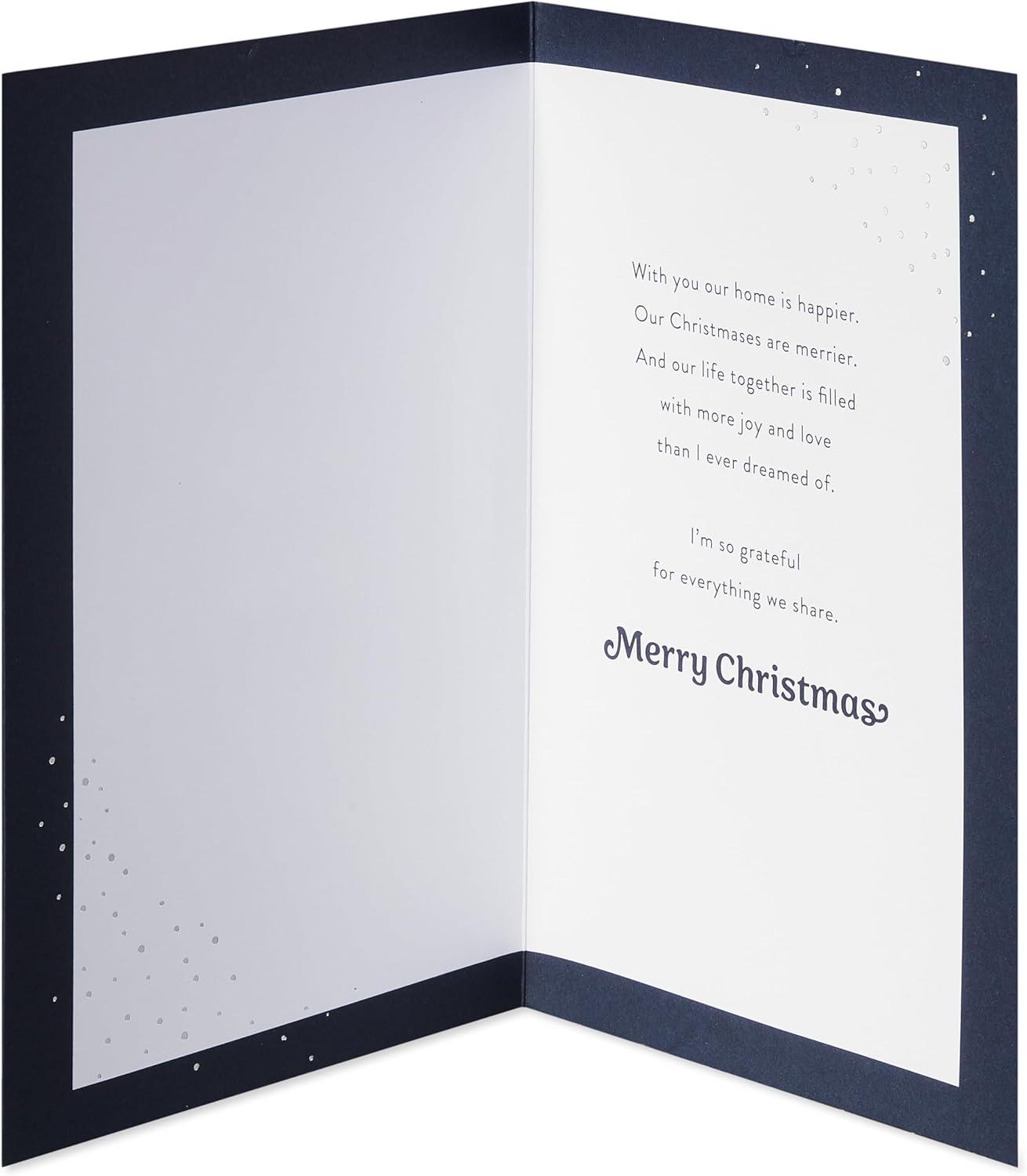 imageAmerican Greetings Christmas Card for Husband with Ornament Keepsake Everything We ShareChipboard Ornament w Ltg