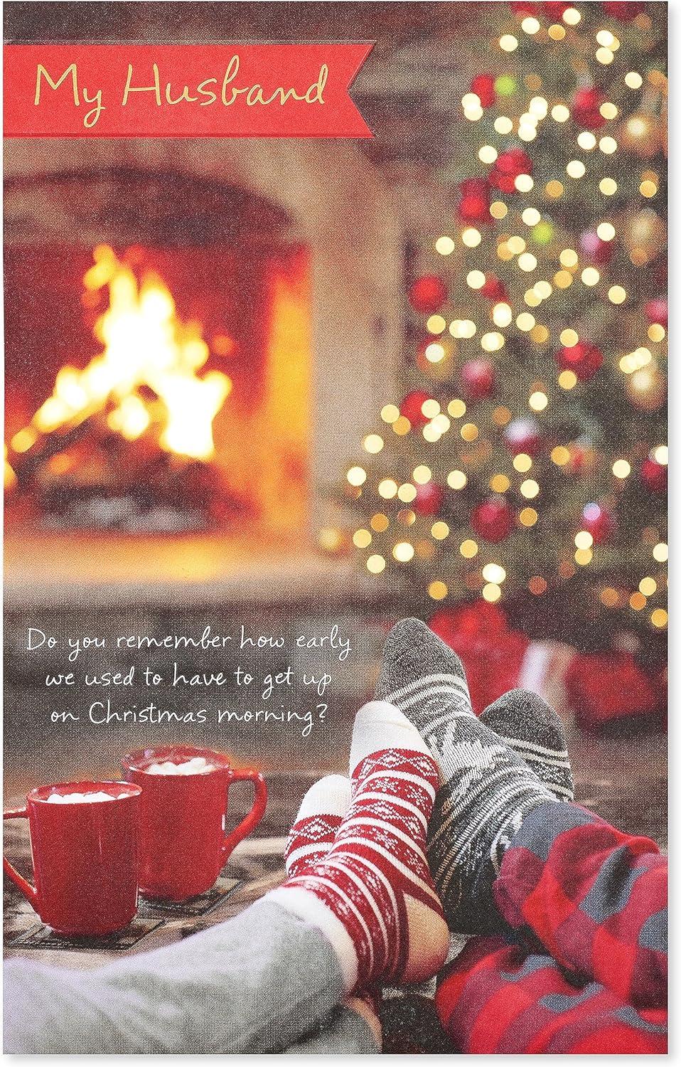 imageAmerican Greetings Christmas Card for Husband with Ornament Keepsake Everything We ShareFireplace