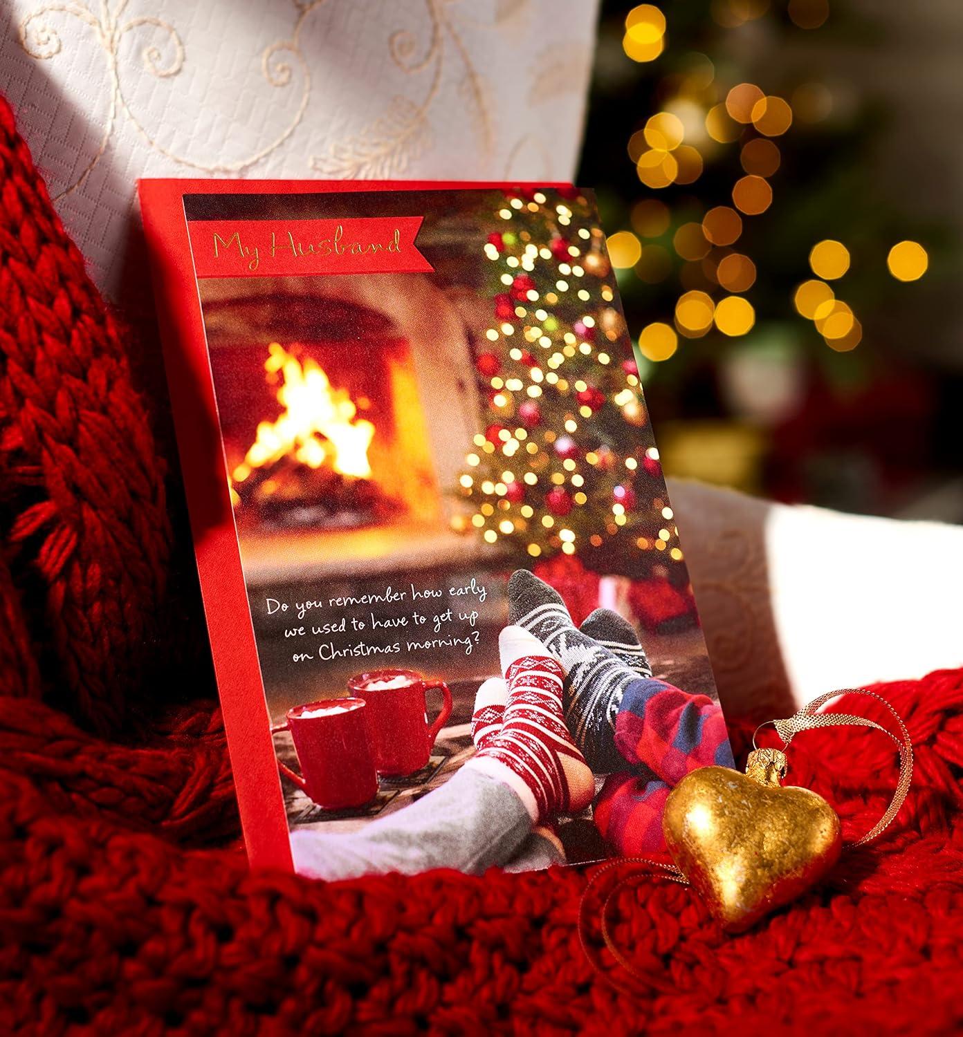 imageAmerican Greetings Christmas Card for Husband with Ornament Keepsake Everything We ShareFireplace