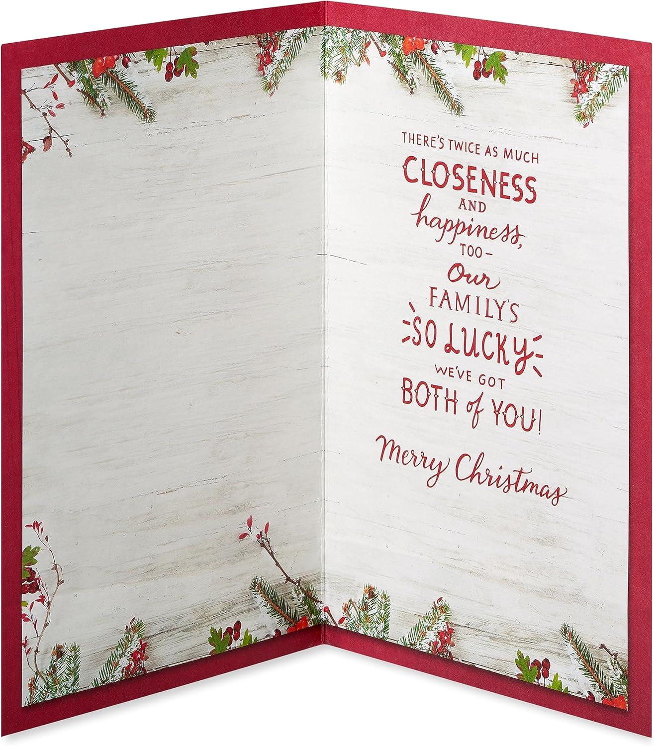 imageAmerican Greetings Merry Christmas Card for Sister and BrotherinLaw How Much You MeanTwice as Much
