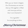American Greetings Christmas Card for Husband with Ornament Keepsake (Everything We Share)(Chipboard Ornament w Ltg)
