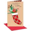 American Greetings Funny Merry Christmas Brother Card (Deal With It)(Plaid Stocking)