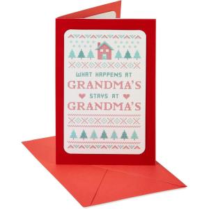 American Greetings Christmas Card for Grandma (We Always Have Fun)(What Happens at Grandma’s Stays at Grandma’s)