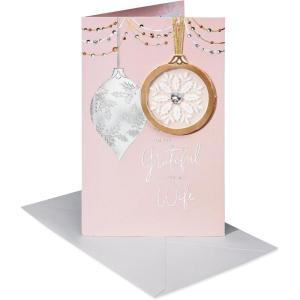 American Greetings Christmas Card for Wife (My Truest Blessing)(Ornament Keepsake)