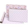 American Greetings 160 sq. ft. Reversible Religious Wrapping Paper Bundle for Weddings, First Communions and Baptisms – Designed by Kathy Davis, White Doves, Floral, Religious Lettering (4 Rolls, 30 in. x 16 ft.)(White Doves  Floral  Religious Lettering)