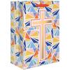 American Greetings 160 sq. ft. Reversible Religious Wrapping Paper Bundle for Weddings, First Communions and Baptisms – Designed by Kathy Davis, White Doves, Floral, Religious Lettering (4 Rolls, 30 in. x 16 ft.)(Cross  Bible Verse  Dove)