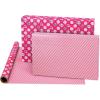 American Greetings 75 sq. ft. Reversible Barbie Wrapping Paper for Birthdays and All Occasions, Stars, Polka Dots and Stripes (1 Roll, 30 in. x 30 ft.)