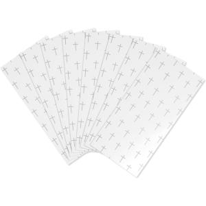 American Greetings 160 sq. ft. Reversible Religious Wrapping Paper Bundle for Weddings, First Communions and Baptisms – Designed by Kathy Davis, White Doves, Floral, Religious Lettering (4 Rolls, 30 in. x 16 ft.)(Tissue Paper with Crosses)