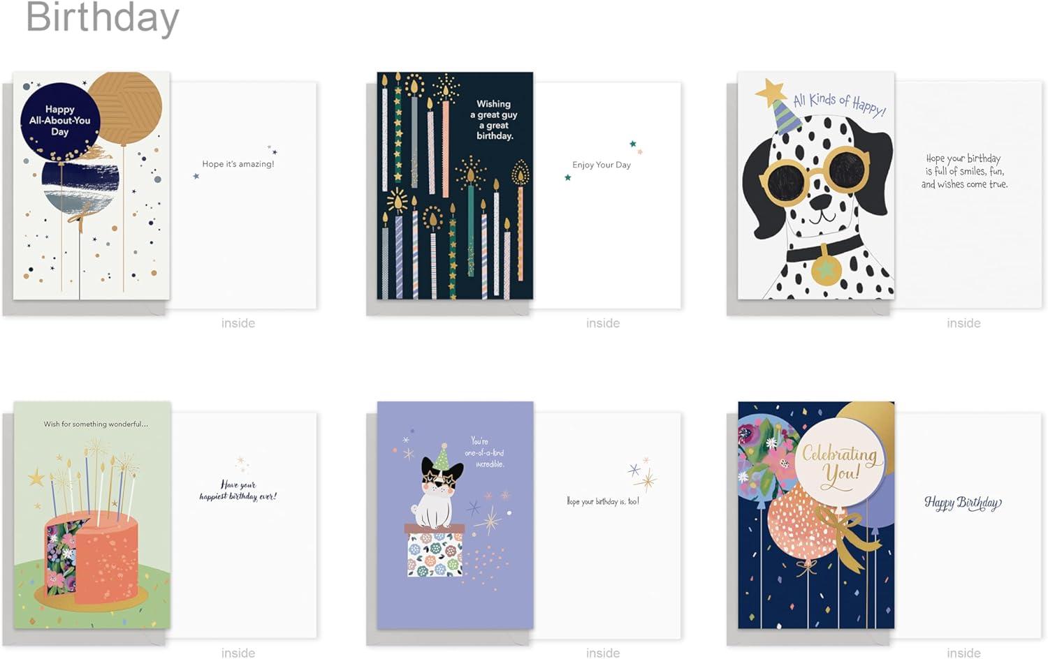 imageAmerican Greetings All Occasion Deluxe Card Assortment with Envelopes and Storage Box60Count