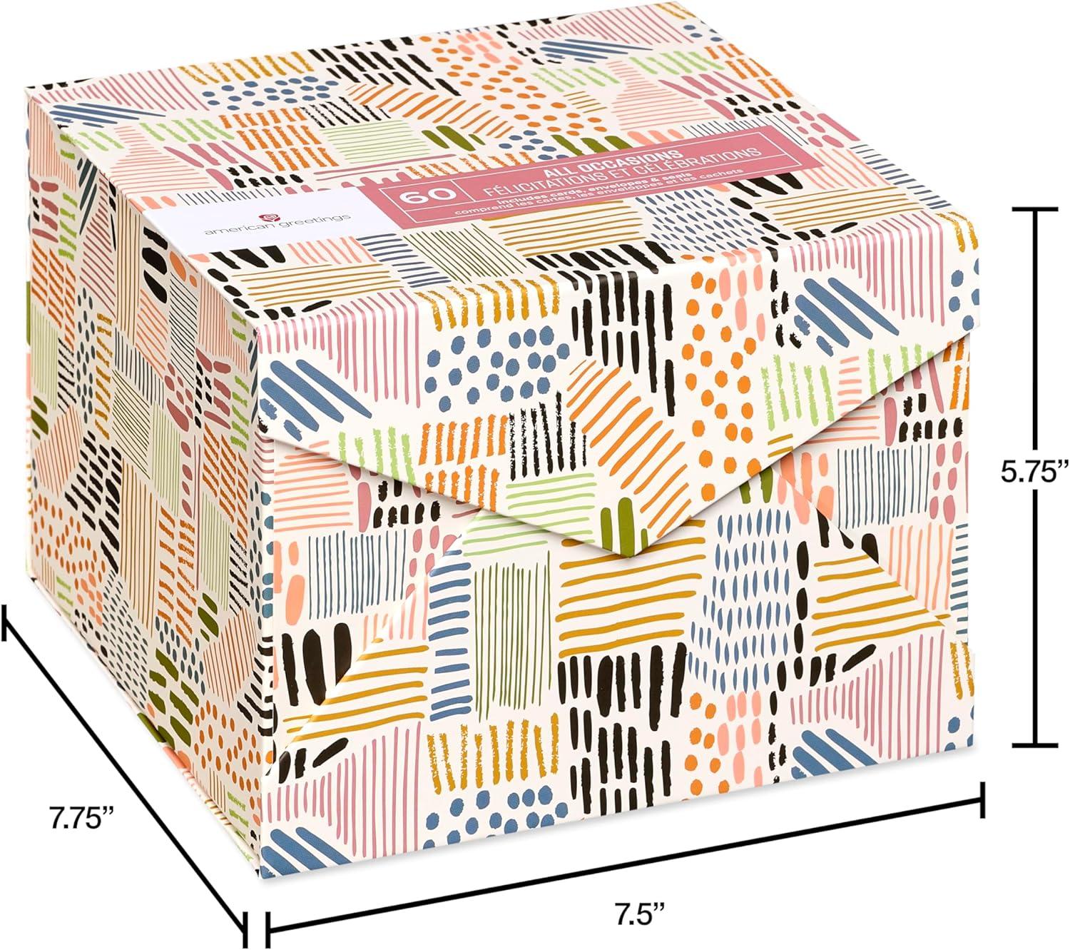 imageAmerican Greetings All Occasion Deluxe Card Assortment with Envelopes and Storage Box60Count