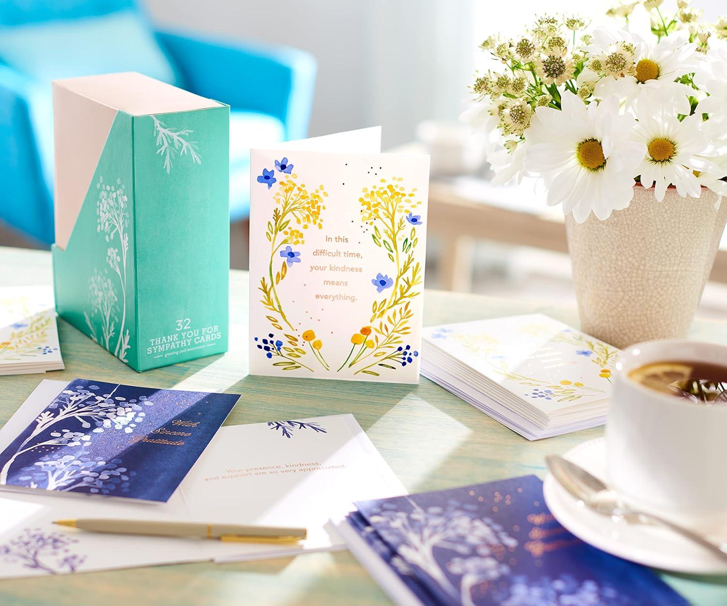 imageAmerican Greetings Kathy Davis Deluxe Sympathy Boxed Card Assortment 15CardsNatureInspired