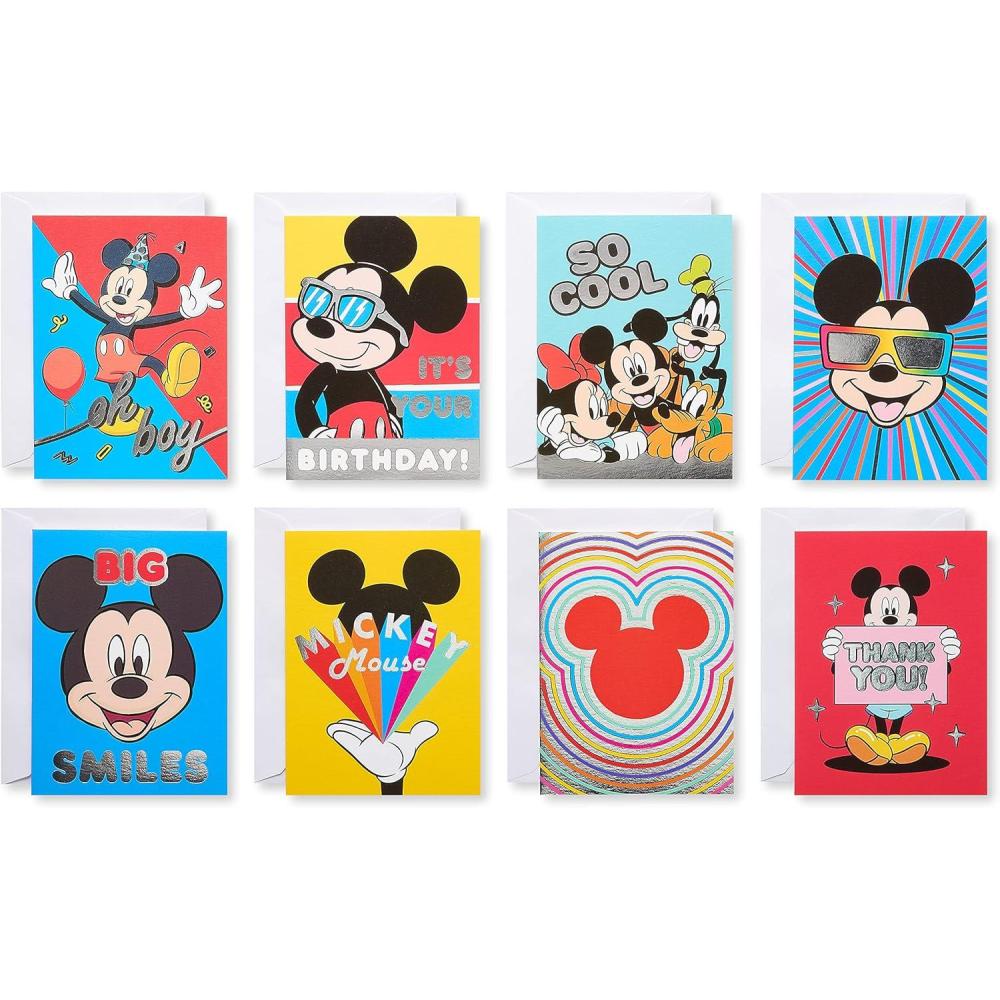 imageAmerican Greetings Deluxe Disney AllOccasion Card Bundle With Envelopes Mickey Mouse 32Count32 Count Mickey Mouse