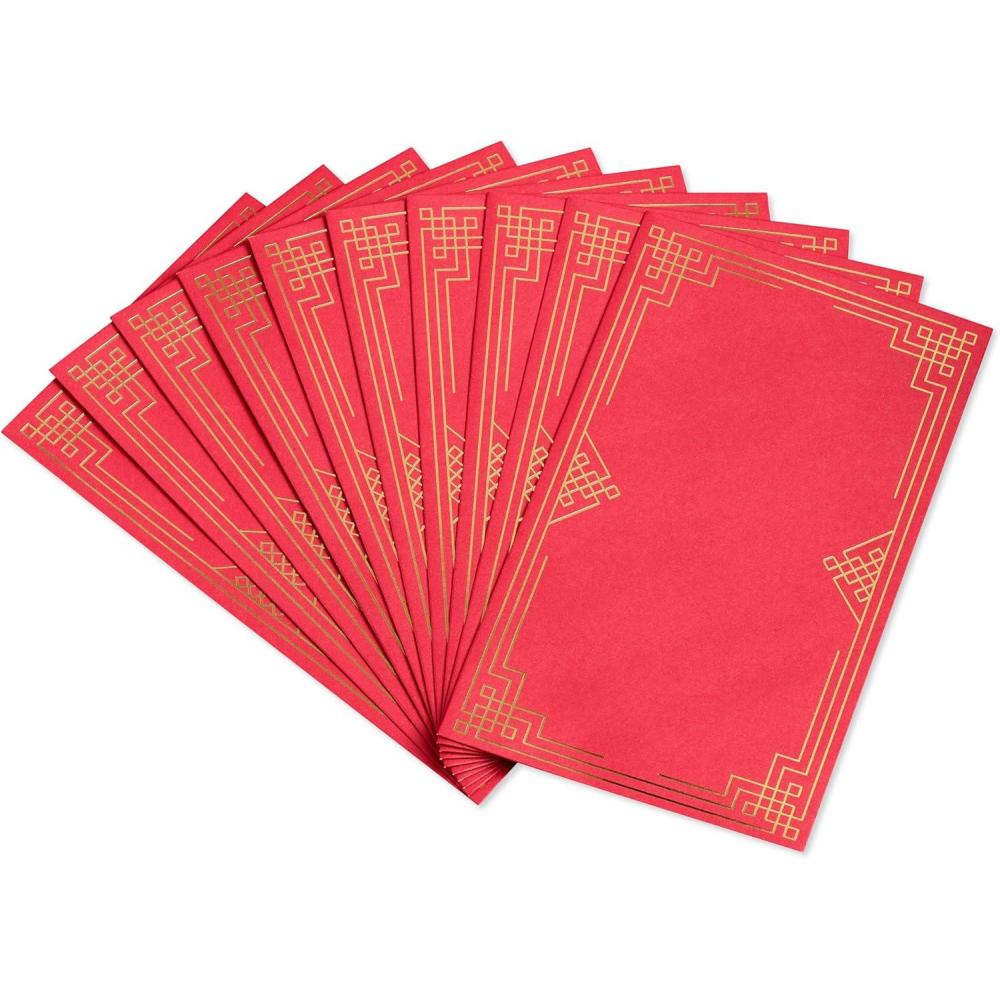 imageAmerican Greetings Money Gift Envelopes 10count for Lunar New Year Christmas Red and Gold