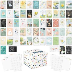 American Greetings 60-Count All Occasion Greeting Card Assortment with Storage Box, Dividers, Envelopes and Seals (Kathy Davis Designs)