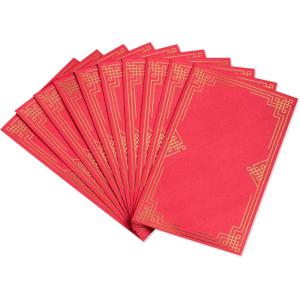American Greetings Money Gift Envelopes (10-count) for Lunar New Year, Christmas (Red and Gold)