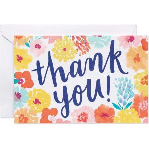 American Greetings Thank You Cards with Envelopes, Bright Floral (48-Count)